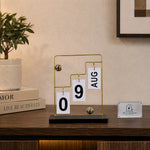 Modern gold desk calendar for home and office decor